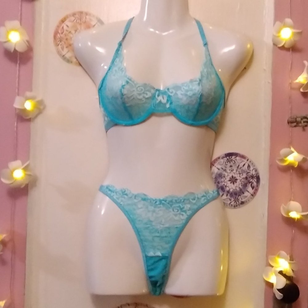 Baby Blue (S) Lace Lingerie Set - NWOT